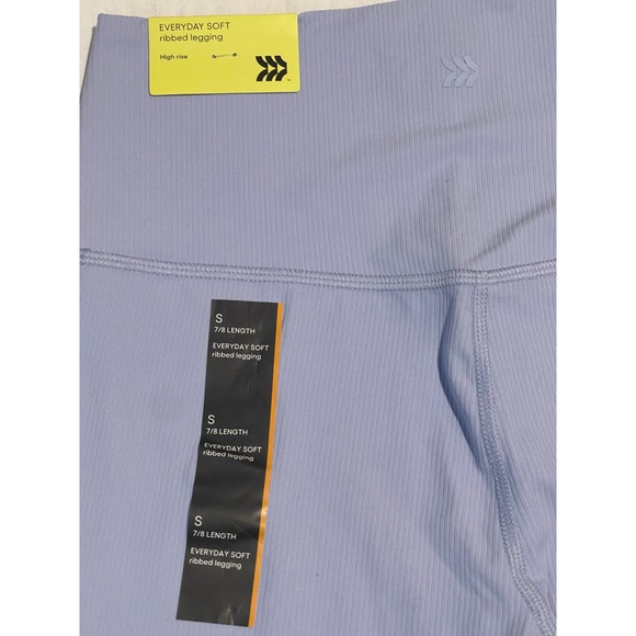 00590 - All in Motion Womens Everyday Soft Ribbed Legging Periwinkle Blue Size S - Picture 2 of 6
